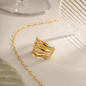 Nora Ring in Stainless Steel