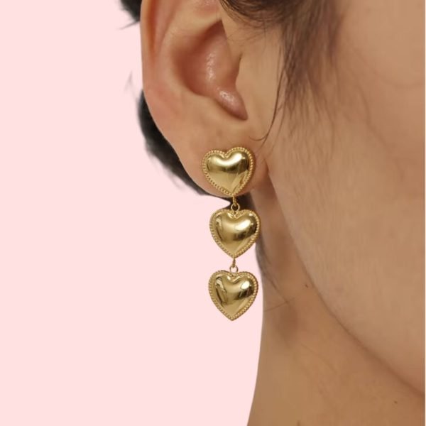 Coral Earrings in gold
