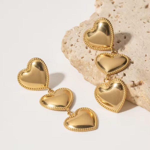 Coral Earrings in gold