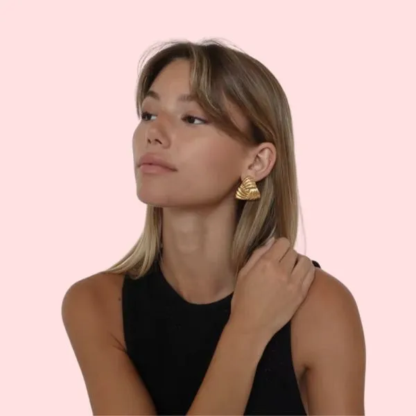 Jewellery Maya beautiful earrings Model - Maya Earrings in 18K Gold Plated Stainless Steel