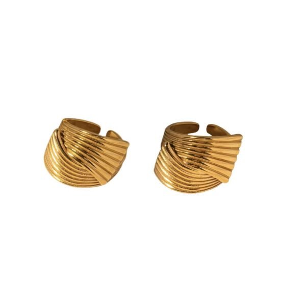 for a chic, feminine winter outfit. Cora Ring in Gold