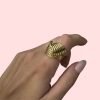 For a polished and professional look, 18k Gold Plated Ring in Gold