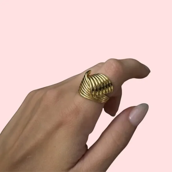 For a polished and professional look, 18k Gold Plated Ring in Gold
