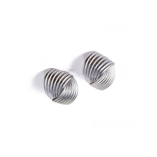 Cora Earrings Silver Pair with a metallic dress for a glamorous night out. for a sophisticated, summer-ready outfit, Stainless Steel Cora Earrings