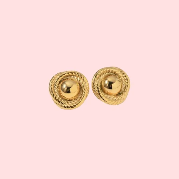 Chloe Studs in Gold Chloe Studs for a polished look.